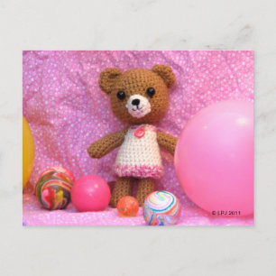 Tarjeta postal Amigurumi Teddy Bear