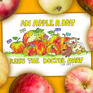 Tarjeta postal AN APPLE A DAY de Nicole Janes