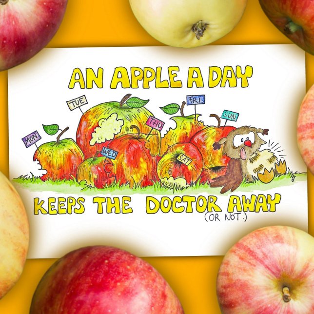 Tarjeta postal AN APPLE A DAY de Nicole Janes (Subido por el creador)