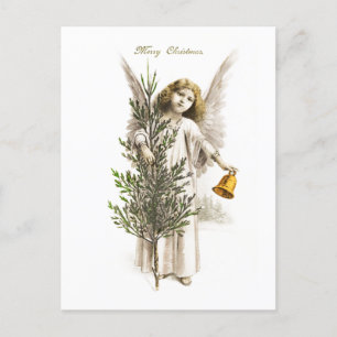 TARJETA POSTAL : ANGEL DE NAVIDAD DE VINTAGE