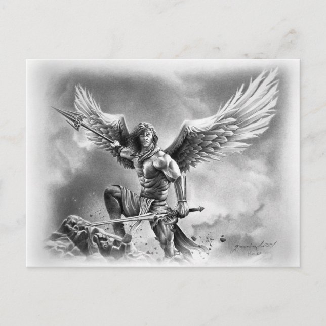 Tarjeta postal ANGEL WARRIOR (Anverso)