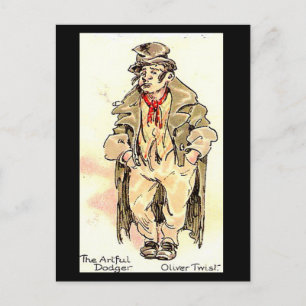 Tarjeta Postal Antigua - Artful Dodger de "Oliver 