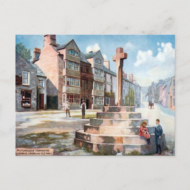Tarjeta Postal Antigua - Askrigg, Yorkshire (Anverso)