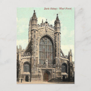 Tarjeta postal antigua - Bath Abbey
