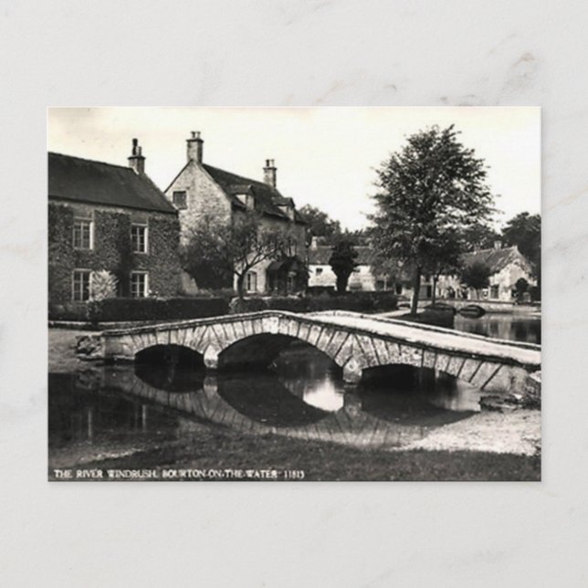 Tarjeta postal antigua - Bourton-on-the-Water. Glo (Anverso)