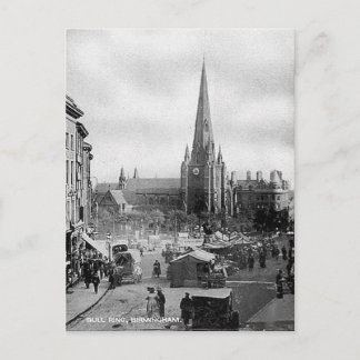 Tarjeta postal antigua - Bull Ring, Birmingham