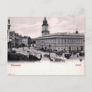 Tarjeta postal antigua - Castillo Real, Varsovia, 