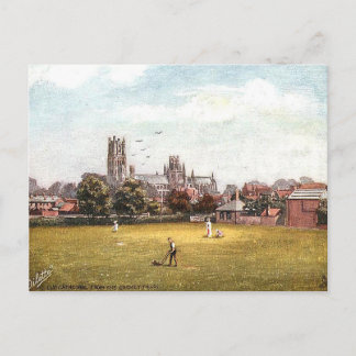 Tarjeta postal antigua - Catedral de Ely, Cambridg