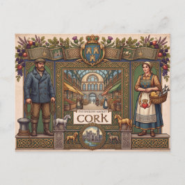 Tarjeta Postal Antigua Ciudad de Cork Irlanda | Ma