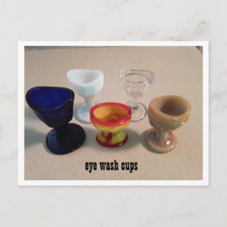 tarjeta postal antigua colorida de vidrio para lav