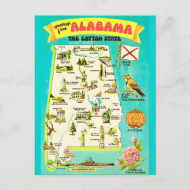Tarjeta postal antigua de Alabama
