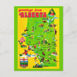 Tarjeta postal antigua de Alberta Canadá