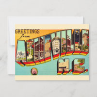 Tarjeta postal antigua de Asheville NC