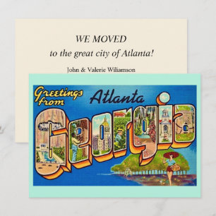 Tarjeta postal antigua de Atlanta