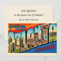 Tarjeta postal antigua de Atlanta Georgia