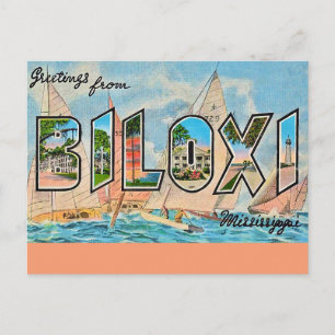 Tarjeta postal antigua de Biloxi Miss