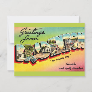 Tarjeta postal antigua de Bradenton FL