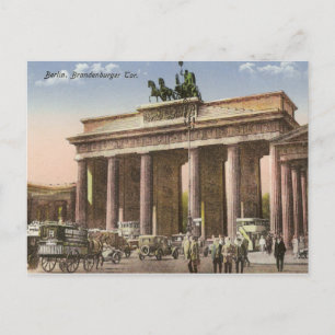 Tarjeta postal antigua de Brandenburger Tor Berlín