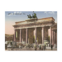 Tarjeta postal antigua de Brandenburger Tor Berlín