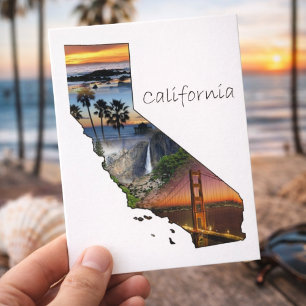 Tarjeta postal antigua de California – Viajes por
