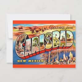 Tarjeta postal antigua de Carlsbad NM
