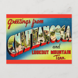 Tarjeta postal antigua de Chattanooga Tennessee