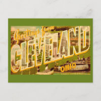 Tarjeta postal antigua de Cleveland Ohio