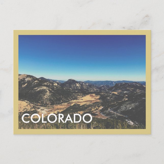Tarjeta postal antigua de Colorado (Anverso)