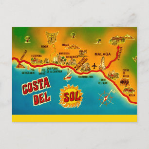 Tarjeta postal antigua de Costa Del Sol