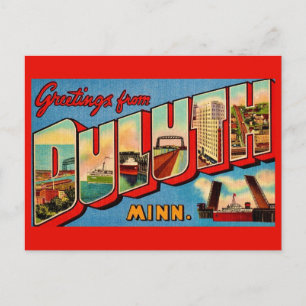 Tarjeta postal antigua de Duluth MI