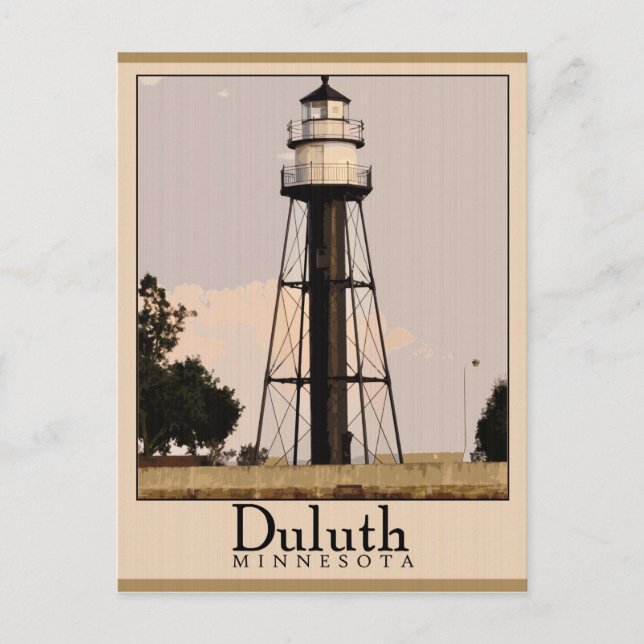Tarjeta postal antigua de Duluth Minnesota (Anverso)