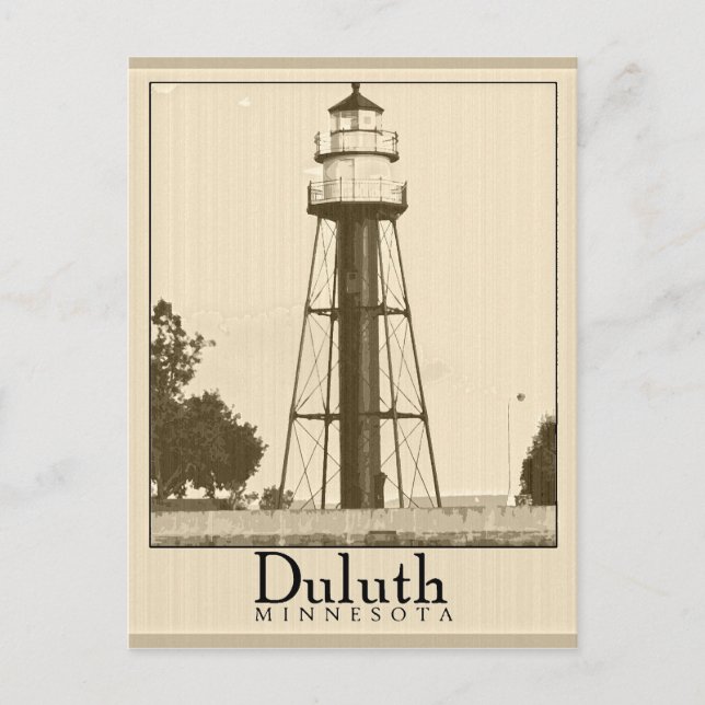 Tarjeta Postal Antigua de Duluth Minnesota (Anverso)