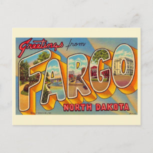 Tarjeta postal antigua de Fargo ND