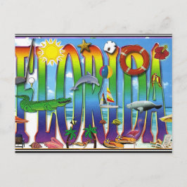 Tarjeta postal antigua de Florida