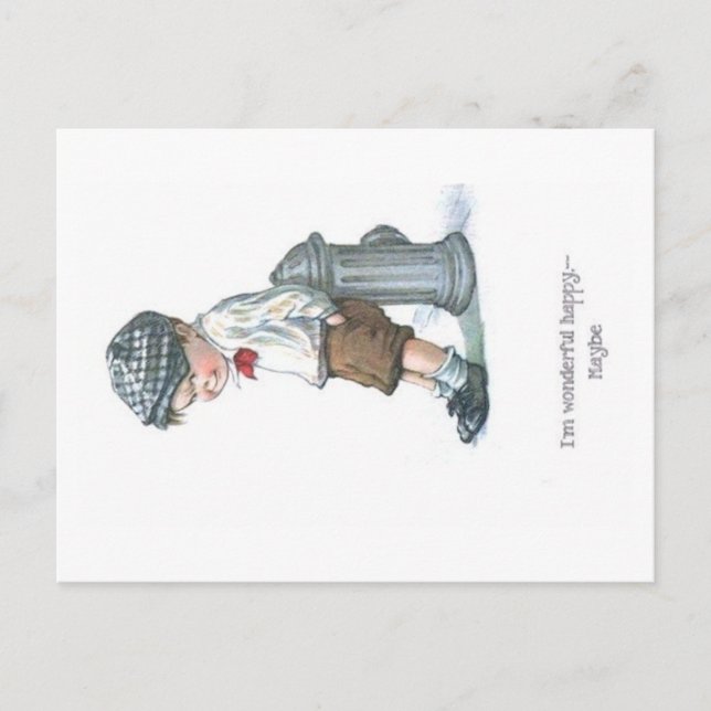 Tarjeta postal antigua de historietas de artistas (Anverso)