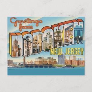 Tarjeta postal antigua de Hoboken NJ