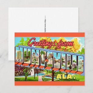 Tarjeta postal antigua de Huntsville AL
