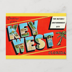 Tarjeta postal antigua de Key West