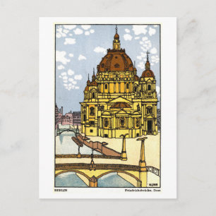 Tarjeta postal antigua de la catedral de Berlín en