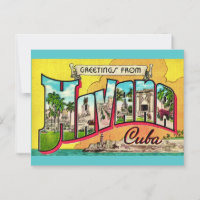 Tarjeta postal antigua de La Habana Cuba