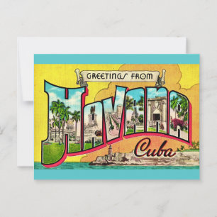 Tarjeta postal antigua de La Habana Cuba