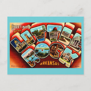 Tarjeta postal antigua de Little Rock Arkansas
