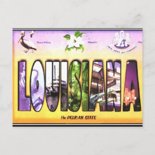Tarjeta postal antigua de Luisiana