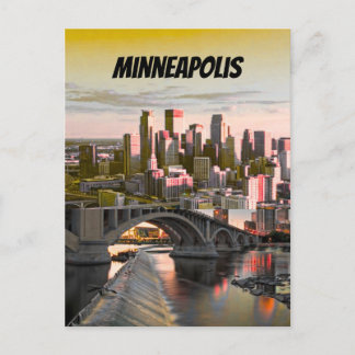 Tarjeta Postal Antigua de Minneapolis Minnesota | 