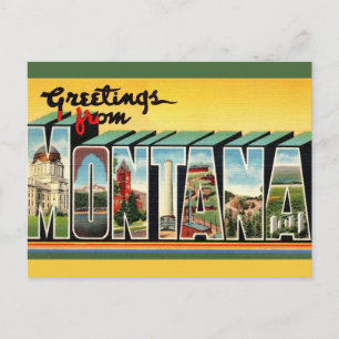 Tarjeta postal antigua de Montana