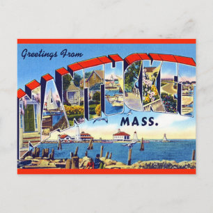 Tarjeta postal antigua de Nantucket MA