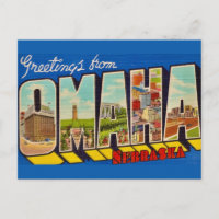 Tarjeta postal antigua de Omaha Nebraska