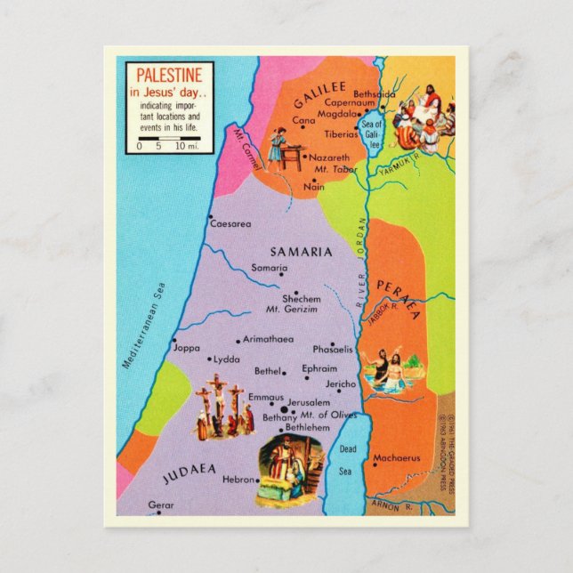 Tarjeta postal antigua de Palestina (Anverso)