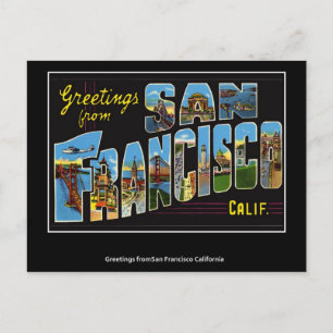 Tarjeta postal antigua de San Francisco
