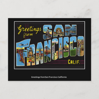 Tarjeta postal antigua de San Francisco